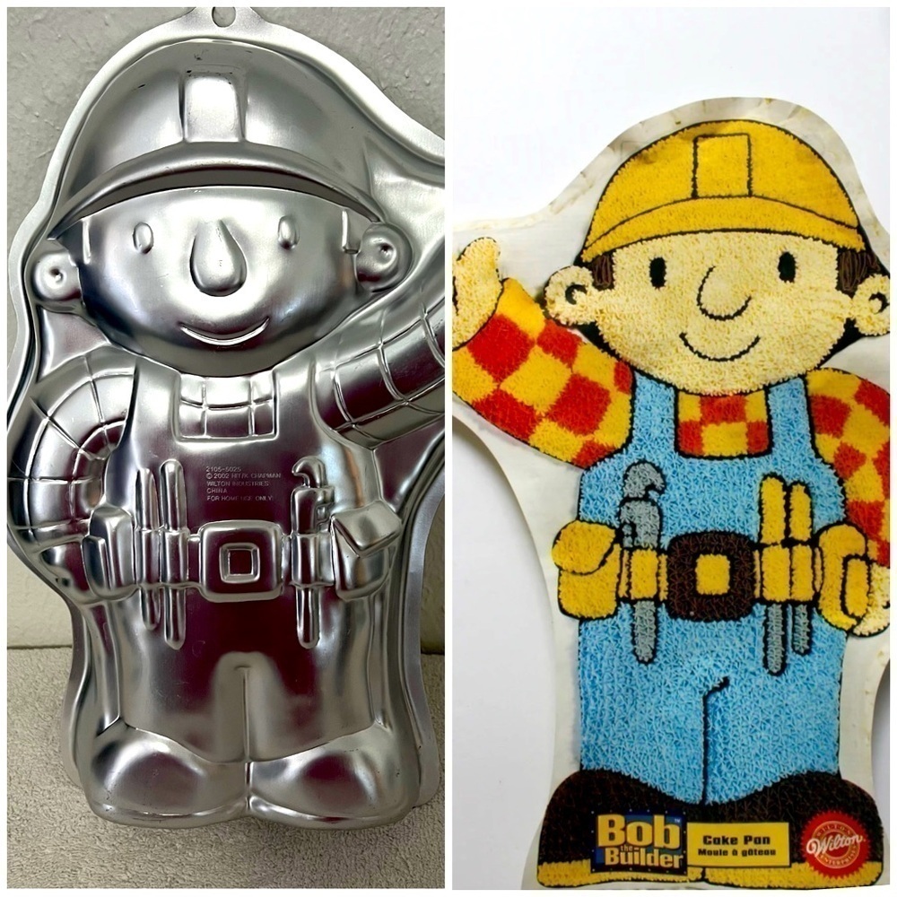 Wilton Bob the Builder Cake Pan Vintage 2002 #2105-5025 Birthday Parties EUC